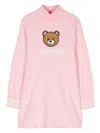 Moschino Intarsia-knit Logo Dress In Pink