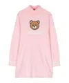 Moschino Intarsia-knit Logo Dress In Pink