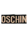Moschino Intarsia Knit-logo Slip-on Headband In Black