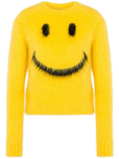 MOSCHINO INTARSIA-KNIT SMILE JUMPER