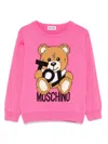 Moschino Intarsia-knit Sweater In Pink