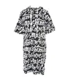 Moschino Integral Printed Hooded Short-sleeved Dress In Black