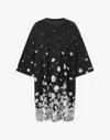 Moschino Floral-pattern Short-sleeved Mini Dress In Black