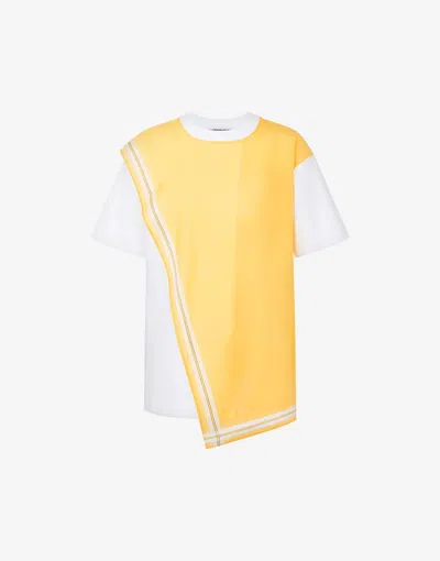 Moschino Interlock T-shirt Handkerchief In Yellow