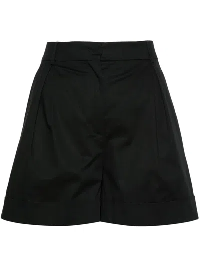 Moschino Inverted-pleat Shorts In Black