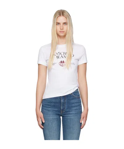 Moschino Item O-neck Short-sleeved T-shirt In Blue