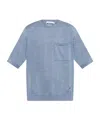 Moschino Wool And Silk Sweater Golden M In Blue