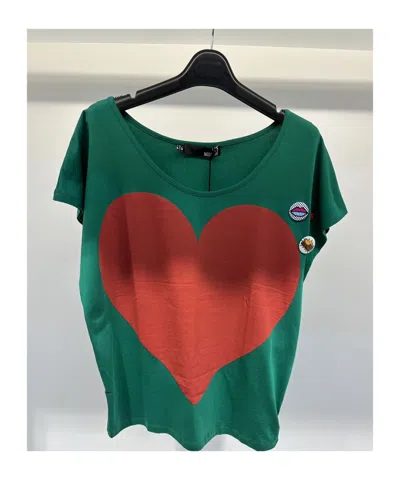 Moschino Item O-neck Short-sleeved T-shirt In Green
