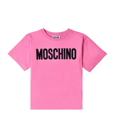 Moschino Item O-neck Short-sleeved T-shirt In Pink