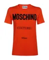 Moschino Item O-neck Short-sleeved T-shirt In Red