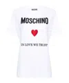 Moschino Item O-neck Short-sleeved T-shirt In White