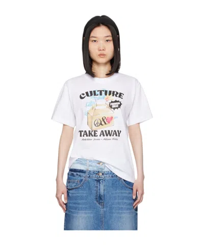 Moschino Item O-neck Short-sleeved T-shirt In White