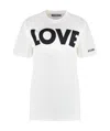 Moschino Logo Oversize Crew Neck Graphic T-shirt In White