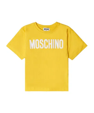 Moschino Item O-neck Short-sleeved T-shirt In Yellow