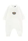 Moschino Ivory Babygrow For Babykids With Teddy Bear In White