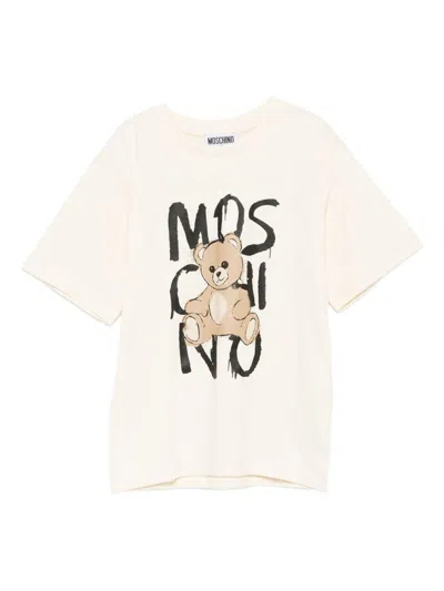 MOSCHINO IVORY COTTON CHILDREN'S T-SHIRT MOSCHINO