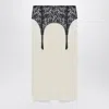 Moschino Illusion Lace Print Midi Skirt