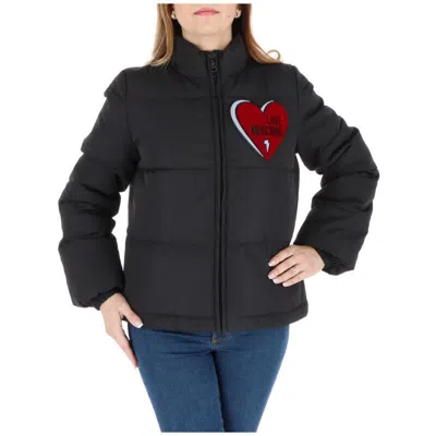 Pre-owned Moschino Jacke Love  253104 Gr Xs S M L Xl+ Windbreaker Steppjacke Anorak In Schwarz