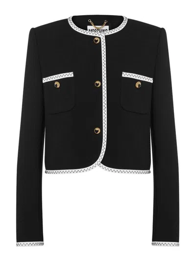 Moschino Jacket In Black