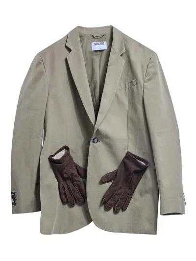Moschino Jacket Gloves In Green