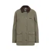 Moschino Logo Label Jacket With Elbow Patches In Green