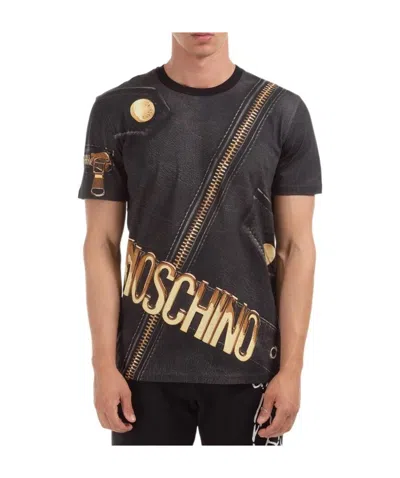 Moschino Jacket Print T-shirt In Black