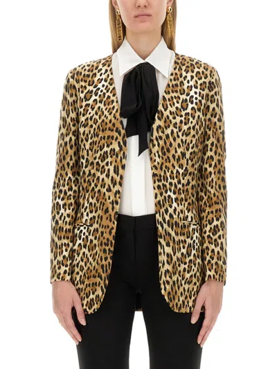 MOSCHINO MOSCHINO JACKET WITH ANIMAL PATTERN