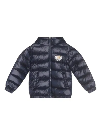 Moschino Jacket With Logo In Blue