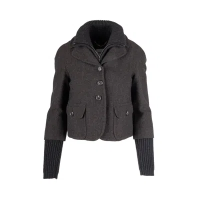 Moschino Jacket With Zippered Sweater Vest - '10s In Gray