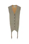 Moschino Couture Two-tone Wool And Satin Oversize Vest In Multicoloured