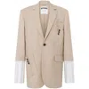 Moschino Virgin Wool Blazer In Beige