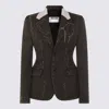 Moschino Tailored Jacket Notched Lapels In Brown