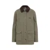 Moschino Logo Label Jacket With Elbow Patches In Green