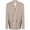 Moschino Jacket In Dyed Woolen Cloth In Neutrals