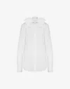 Moschino Cotton Poplin Jacquard Shirt In White