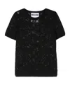Moschino Knit Crewneck Jacquard Pattern In Black