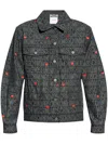 Moschino Logo Jacquard Button-up Jacket In 黑色