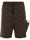 Moschino Men's Sweatshirt Bermuda Shorts In Brown