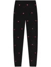 Moschino Jacquard-logo Woll Leggings In Black