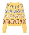 Moschino Jacquard Sweater In Yellow