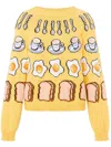 Moschino Jacquard Sweater In Yellow