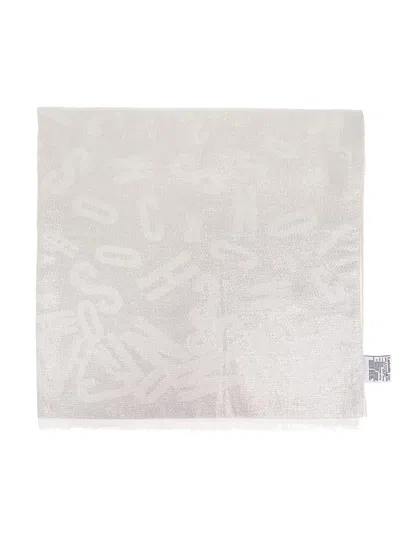 Moschino Jacquarded Scarf In Weiss