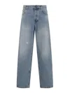 Moschino Relaxed High-waist Jeans With Classic Five-pocket Styling In Blue