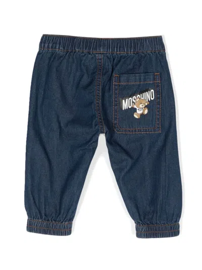 Moschino Babies' Jeans Affusolati In Blue