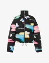 Moschino Graphic-print Puffer Jacket In Black