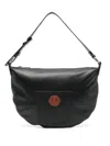 Moschino Jeans Adjustable Leather Shoulder Bag In 0555 Nero