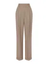 Moschino Geometric-print Virgin-wool Trousers In Beige