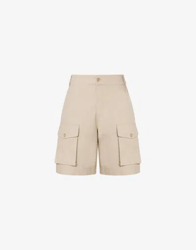 Moschino High-rise Cargo Shorts In Beige
