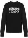 Moschino Cotton Sweatshirt With Logo Print In Black