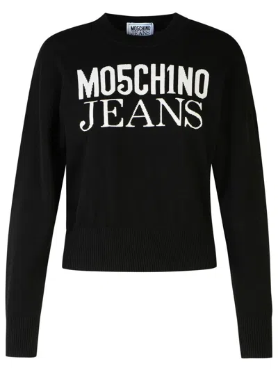 Moschino Jeans Black Cotton Sweater